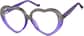 Angle view of Kids' Heart-Shaped Glasses 4420117 in Black Glitter thumbnail