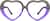 Front view of Kids' Heart-Shaped Glasses 4420117 in Black Glitter thumbnail
