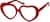Angle view of Kids' Heart-Shaped Glasses 4420118 in Red thumbnail