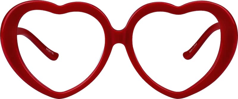 Red Kids' Heart-Shaped Glasses