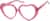 Angle view of Kids' Heart-Shaped Glasses 4420119 in Pink thumbnail