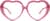 Front view of Kids' Heart-Shaped Glasses 4420119 in Pink thumbnail