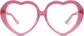 Front view of Kids' Heart-Shaped Glasses 4420119 in Pink thumbnail