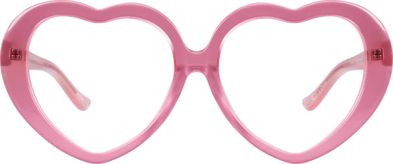 Pink Kids' Heart-Shaped Glasses