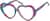 Angle view of Kids' Heart-Shaped Glasses 4420139 in Blue Raspberry thumbnail