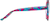 Side view of Kids' Heart-Shaped Glasses 4420139 in Blue Raspberry thumbnail