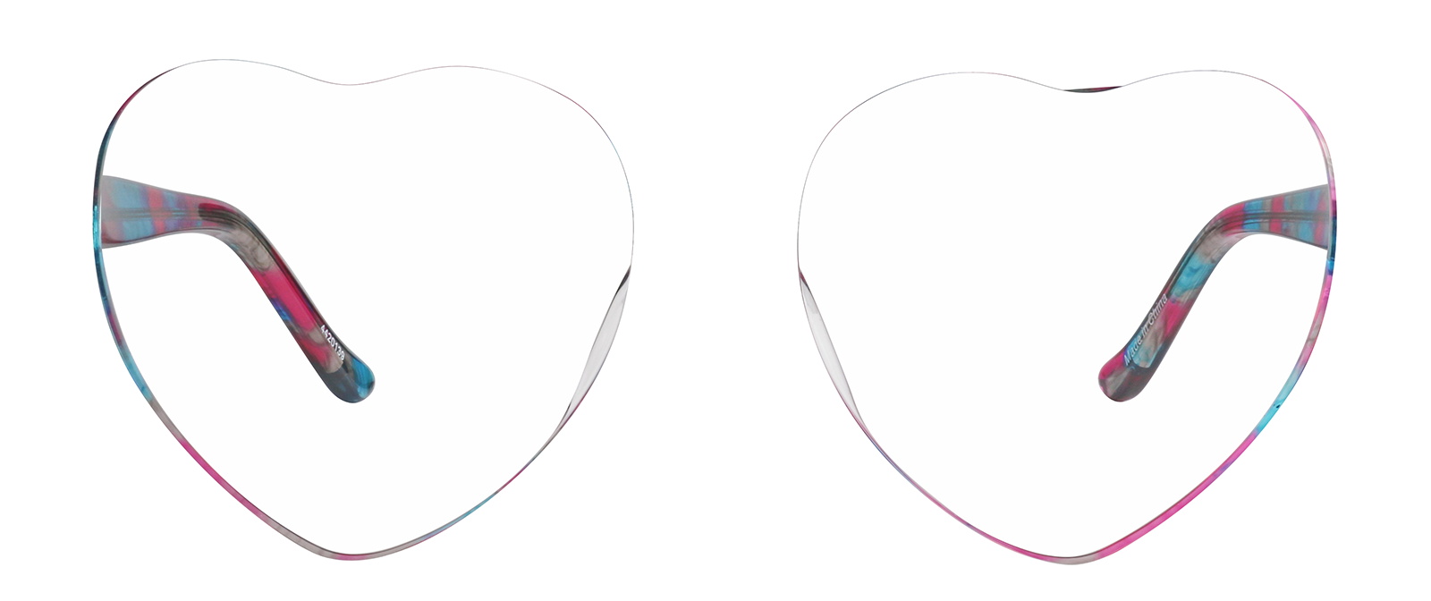 Black Glitter Kids' Heart-Shaped Glasses #4420117 | Zenni
