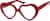 Angle view of Heart-Shaped Glasses 4420218 in Red thumbnail