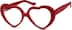 Heart-Shaped Glasses 4420218 in Red