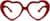 Front view of Heart-Shaped Glasses 4420218 in Red thumbnail