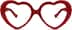 Heart-Shaped Glasses 4420218 in Red