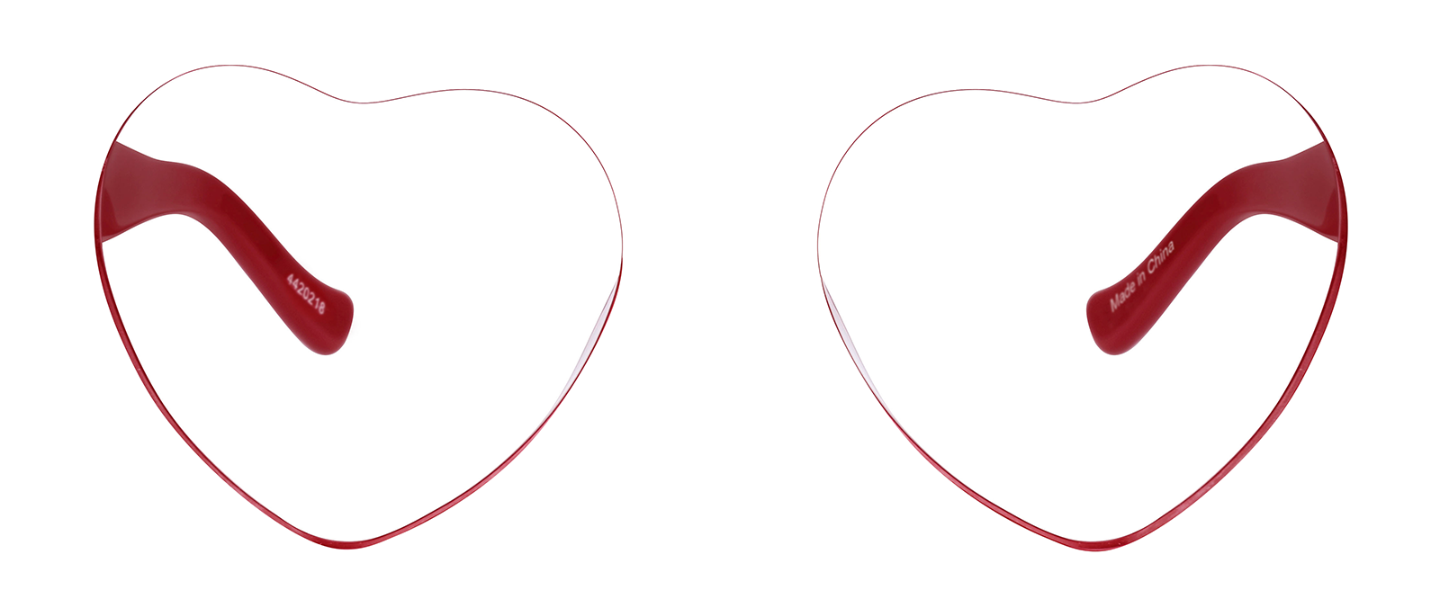 Red Heart-Shaped Glasses #4420218 | Zenni Optical