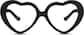 Front view of Heart-Shaped Glasses 4420221 in Black thumbnail