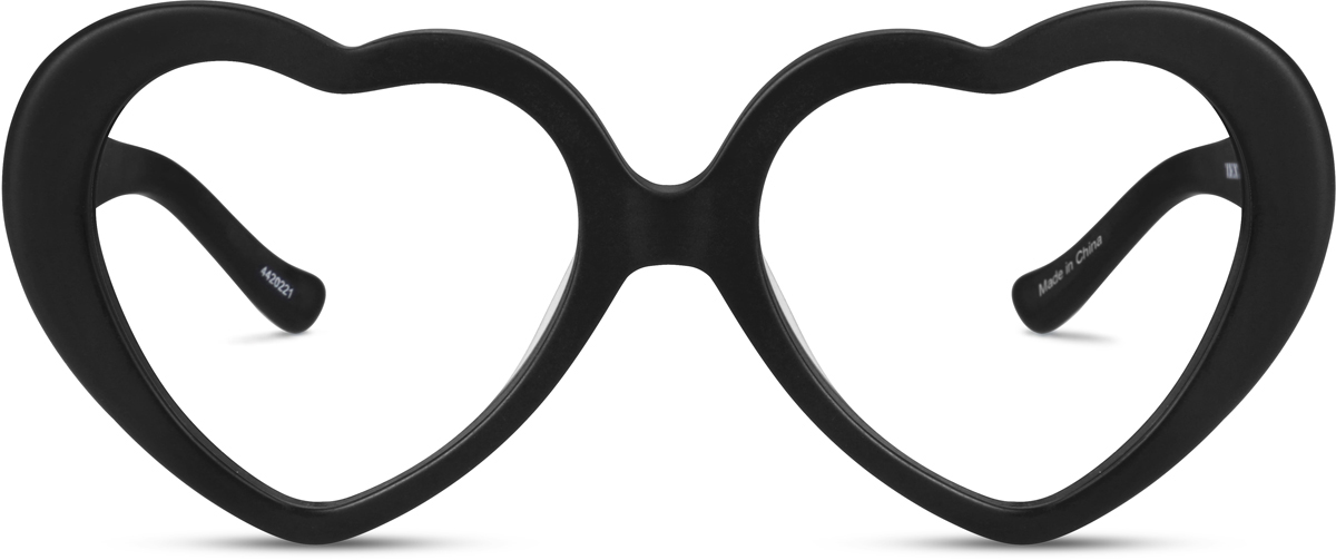 Black Heart-Shaped Glasses