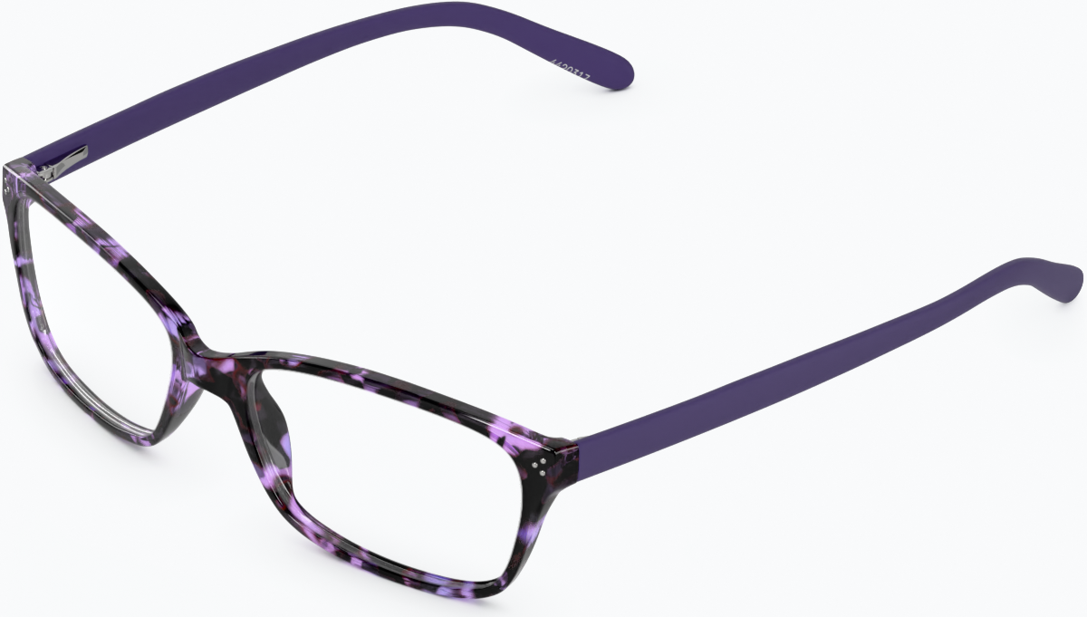 Angle view of Rectangle Glasses 4420317 in Purple thumbnail
