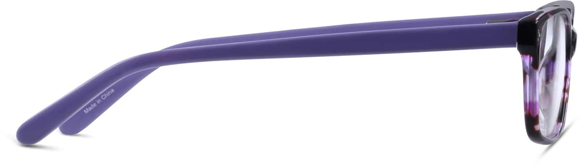 Side view of Rectangle Glasses 4420317 in Purple