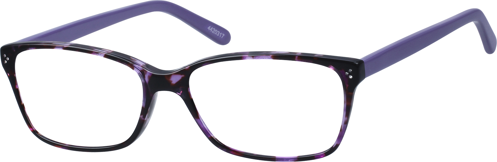 Purple Rectangle Glasses #4420317 | Zenni Optical