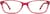 Front view of Rectangle Glasses 4420318 in Red thumbnail