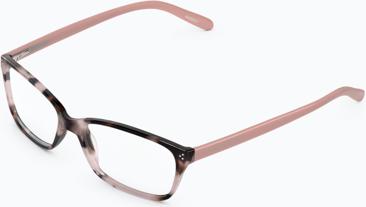 Angle view of Rectangle Glasses 4420319 in Pink thumbnail