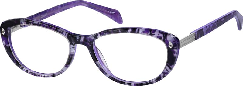 Angle view of Cat-Eye Glasses 4420517 in Purple