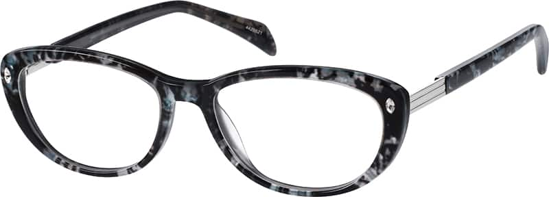 Angle view of Cat-Eye Glasses 4420521 in Black