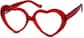 Angle view of I Love SF Glasses 4421018 in Red thumbnail