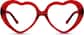 Front view of I Love SF Glasses 4421018 in Red thumbnail