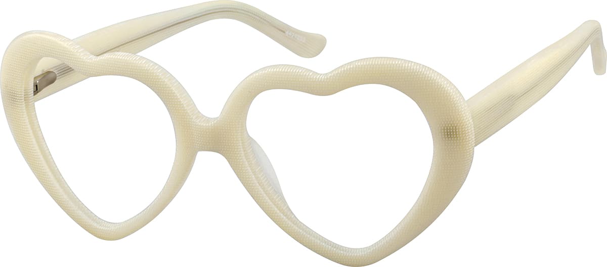 Angle view of Geometric Glasses 4421233 in Cream