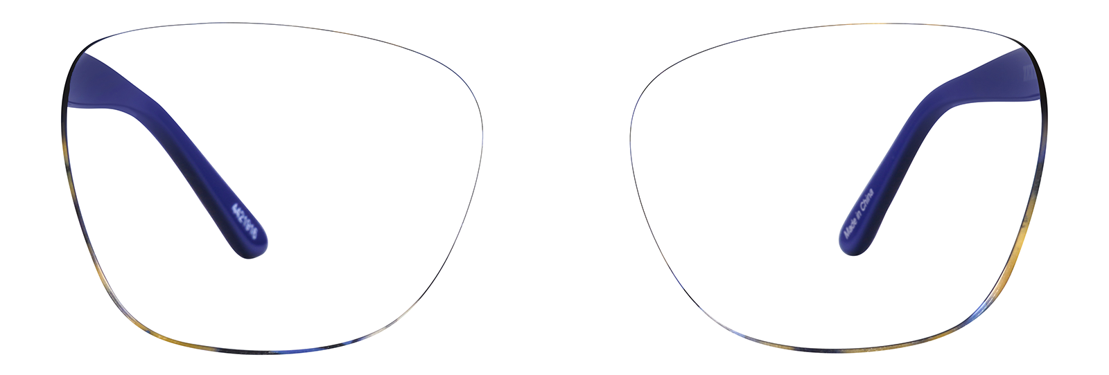 じゅんじゅん Purple Multi Square Glasses #4421917 | Zenni Optical