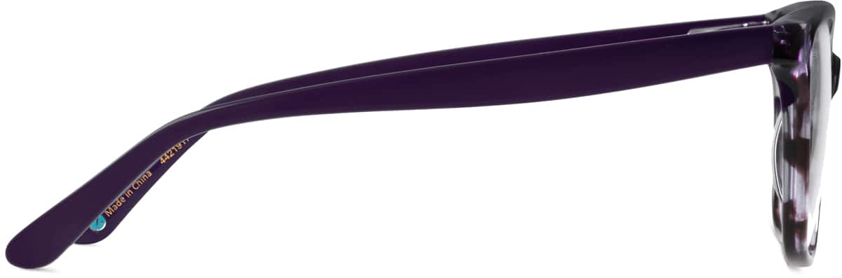 Side view of Square Glasses 4421917 in Purple Multi