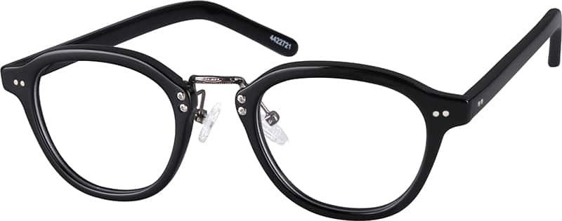 Angle view of Round Glasses 4422721 in Black