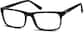 Angle view of Rectangle Glasses 4423021 in Black thumbnail