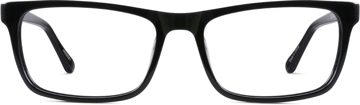 Front view of Rectangle Glasses 4423021 in Black