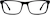 Front view of Rectangle Glasses 4423021 in Black thumbnail