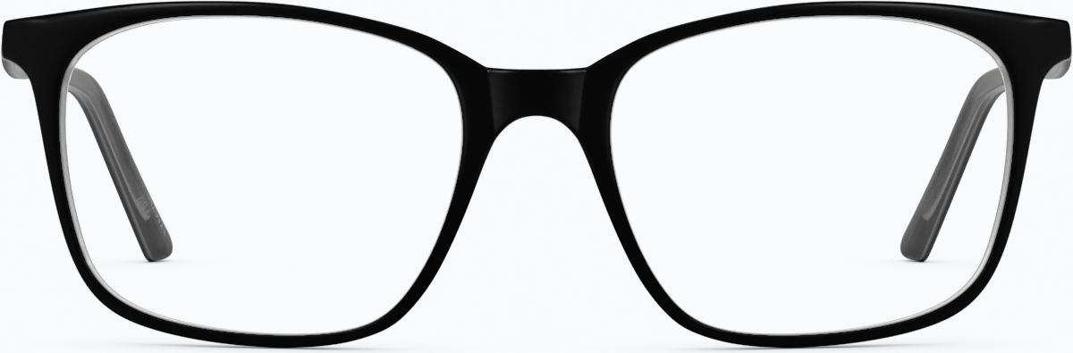 Front view of Square Glasses 4423521 in Black thumbnail