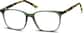 Angle view of Square Glasses 4423524 in Green thumbnail