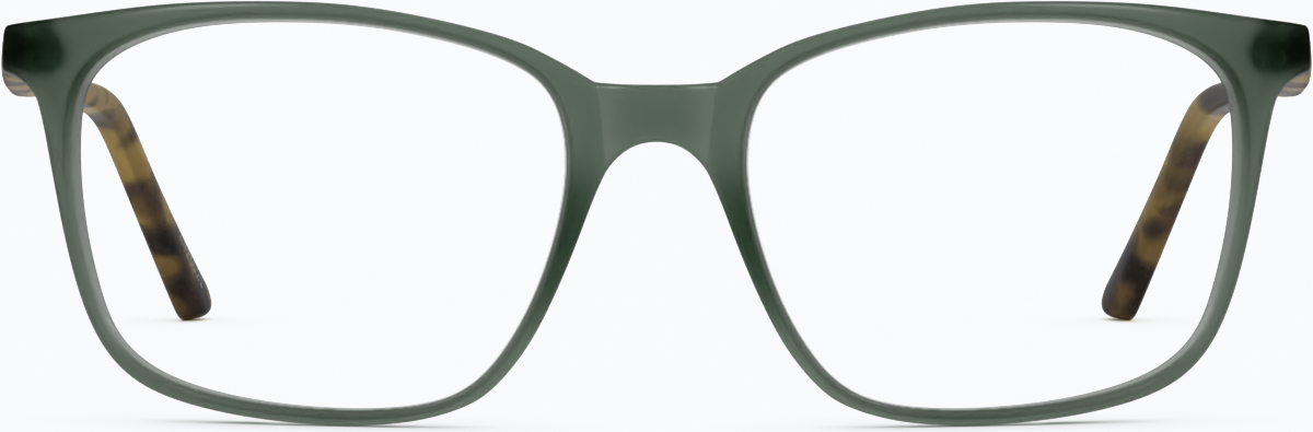 Front view of Square Glasses 4423524 in Green thumbnail