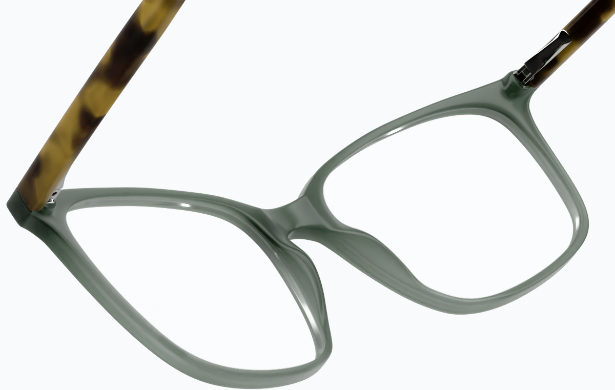 See-through view of Square Glasses 4423524 in Green thumbnail