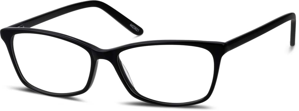 Angle view of Rectangle Glasses 4423621 in Black