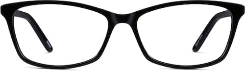 Black Wide Rectangle Rimless Eyeglasses - Finn