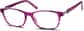 Angle view of Kids’ Rectangle Glasses 4424017 in Purple thumbnail