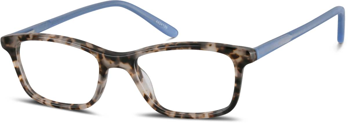 Angle view of Rectangle Glasses 4424139 in Pattern/Blue