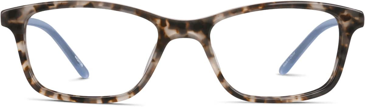 Front view of Rectangle Glasses 4424139 in Pattern/Blue