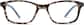 Front view of Rectangle Glasses 4424139 in Pattern/Blue thumbnail