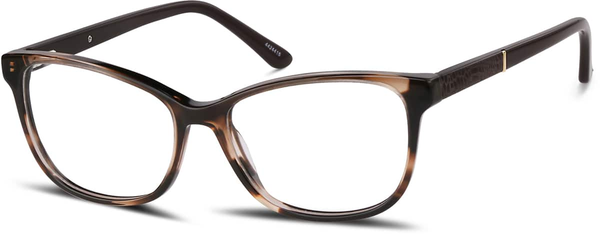 Angle view of Rectangle Glasses 4424415 in Espresso