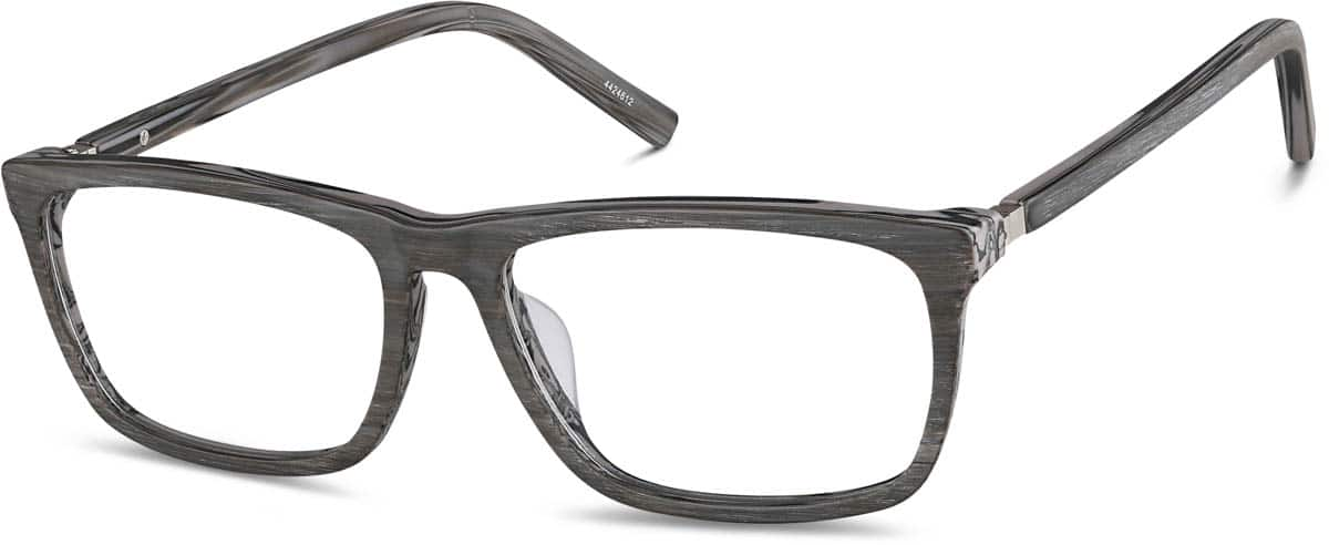 Angle view of Rectangle Glasses 4424612 in Gray