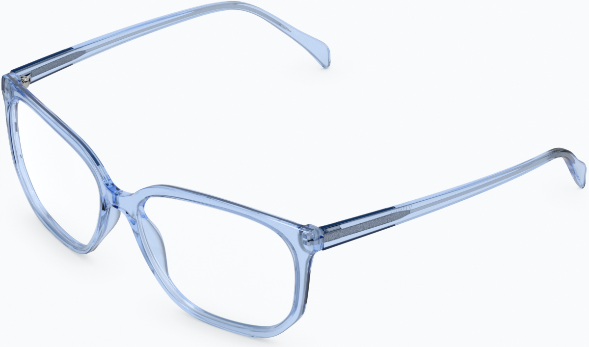 Angle view of Rectangle Glasses 4424716 in Blue thumbnail