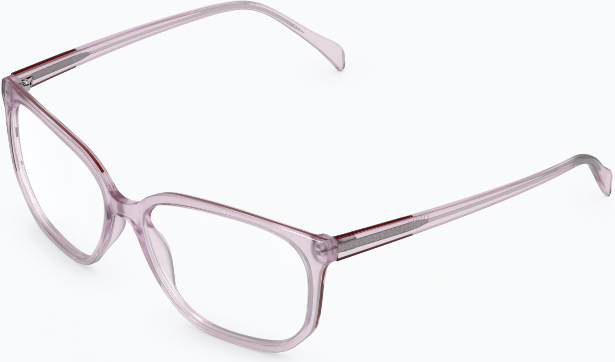Angle view of Rectangle Glasses 4424719 in Pink thumbnail