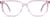 Front view of Rectangle Glasses 4424719 in Pink thumbnail