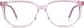 Front view of Rectangle Glasses 4424719 in Pink thumbnail
